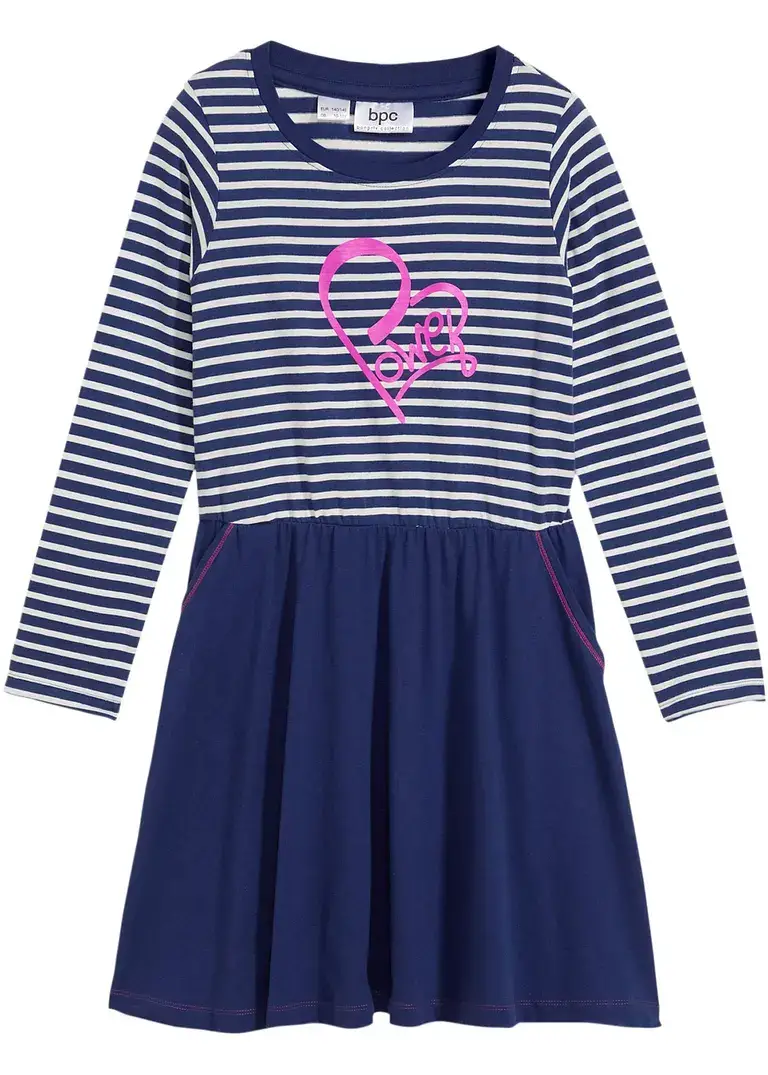 bpc bonprix collection Mädchen Jerseykleid aus Bio-Baumwolle