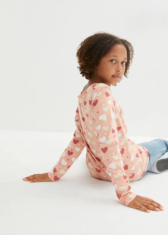 Bpc Bonprix Collection Mädchen Langarmshirt Aus Bio Baumwolle (3er Pack)