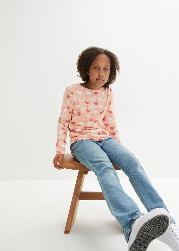 Bpc Bonprix Collection Mädchen Langarmshirt Aus Bio Baumwolle (3er Pack)