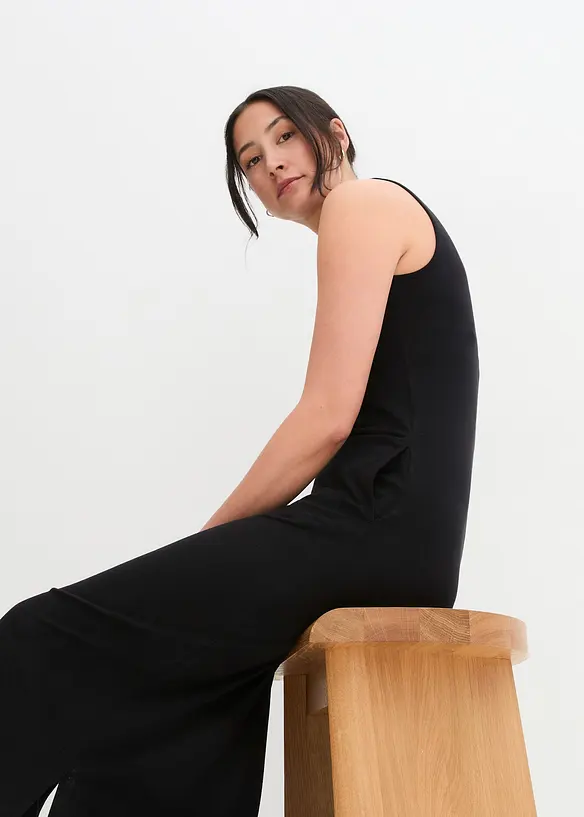Bonprix Maxi-Jersey-Kleid Aus Baumwoll- Viskose Mischung
