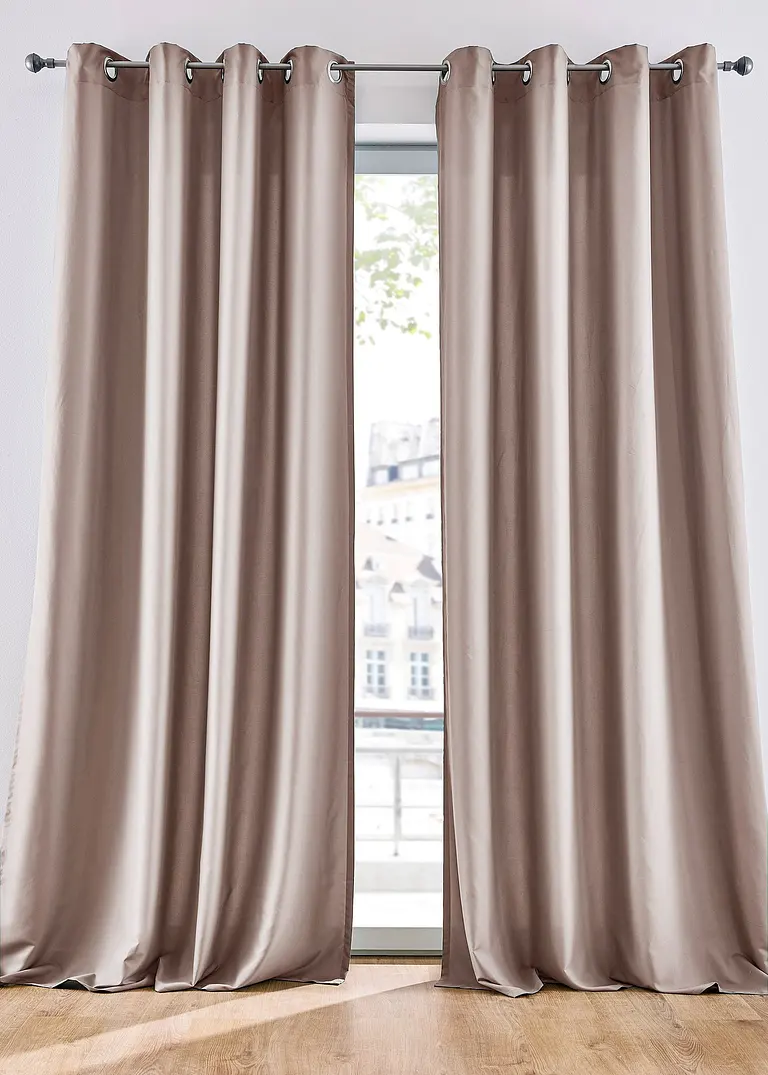 Bonprix Microfaser Vorhang Mit Recyceltem Polyester (2er Pack)