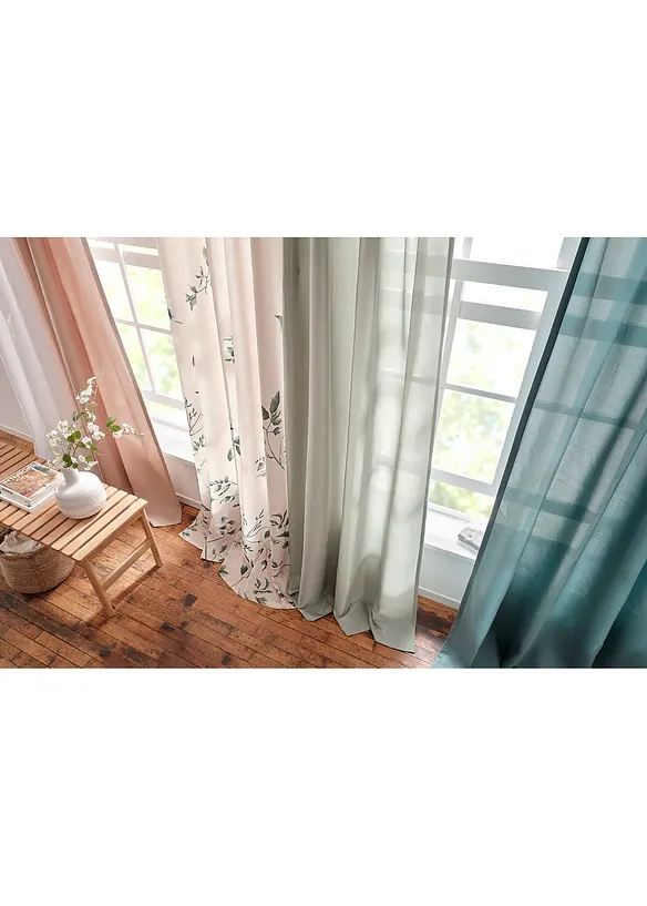 Bonprix Microfaser Vorhang Mit Recyceltem Polyester (2er Pack)