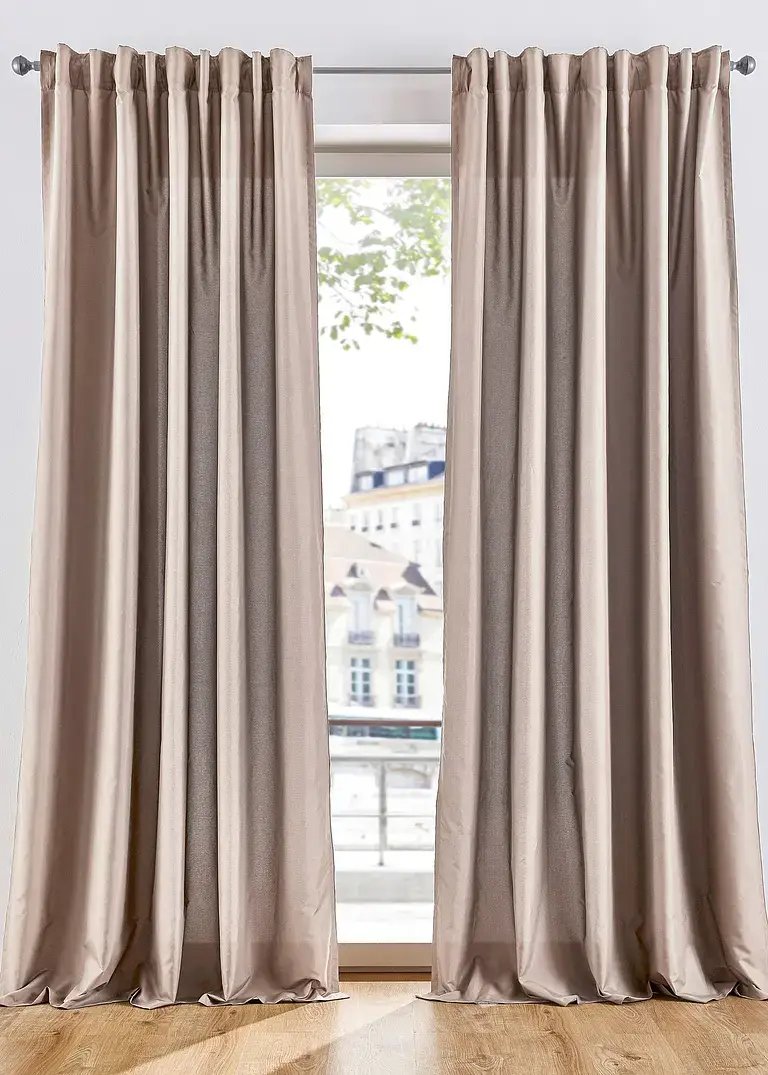 Bonprix Microfaser Vorhang Mit Recyceltem Polyester (2er Pack)