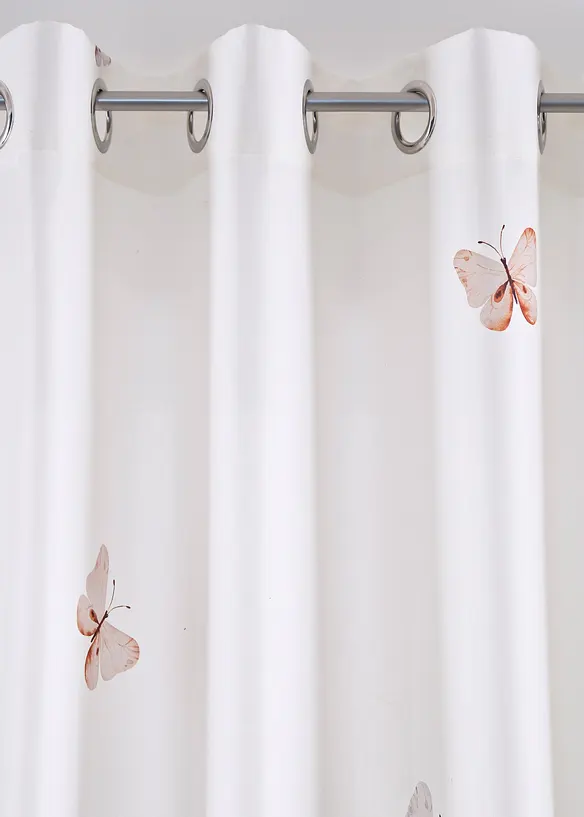 Bonprix Microfaser Vorhang Mit Schmetterlingsdruck (1er Pack)