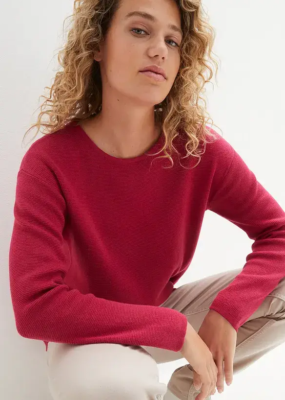Bpc Bonprix Collection Milano Rib Pullover Mit Rundhals