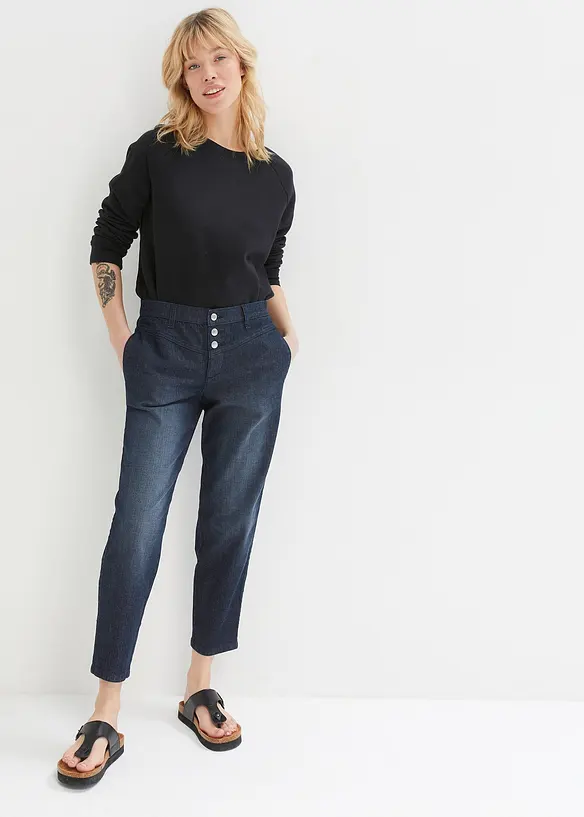John Baner JEANSWEAR Mom Jeans Mid Waist, Knieumspielend