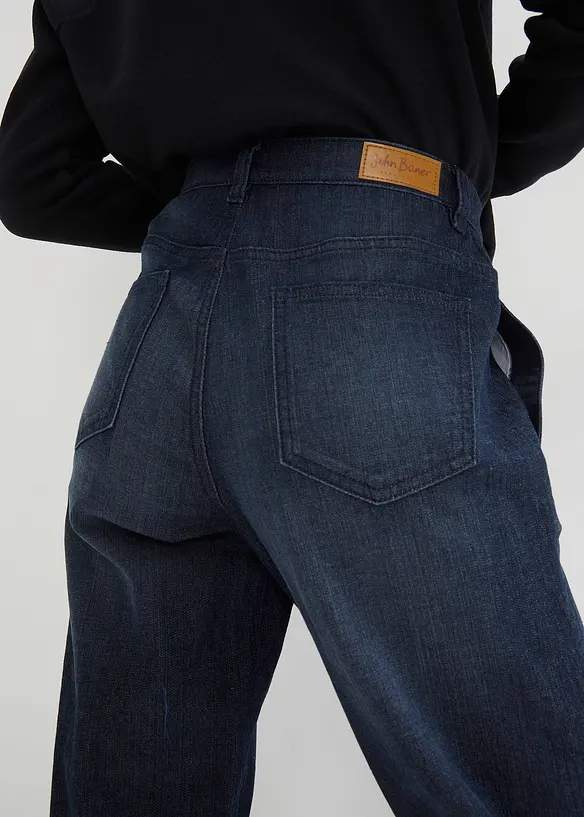 John Baner JEANSWEAR Mom Jeans Mid Waist, Knieumspielend