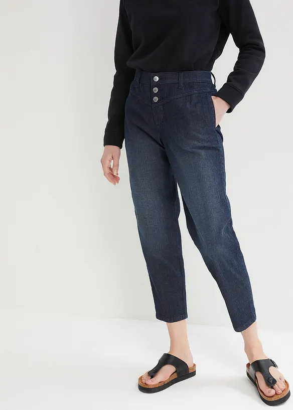 John Baner JEANSWEAR Mom Jeans Mid Waist, Knieumspielend
