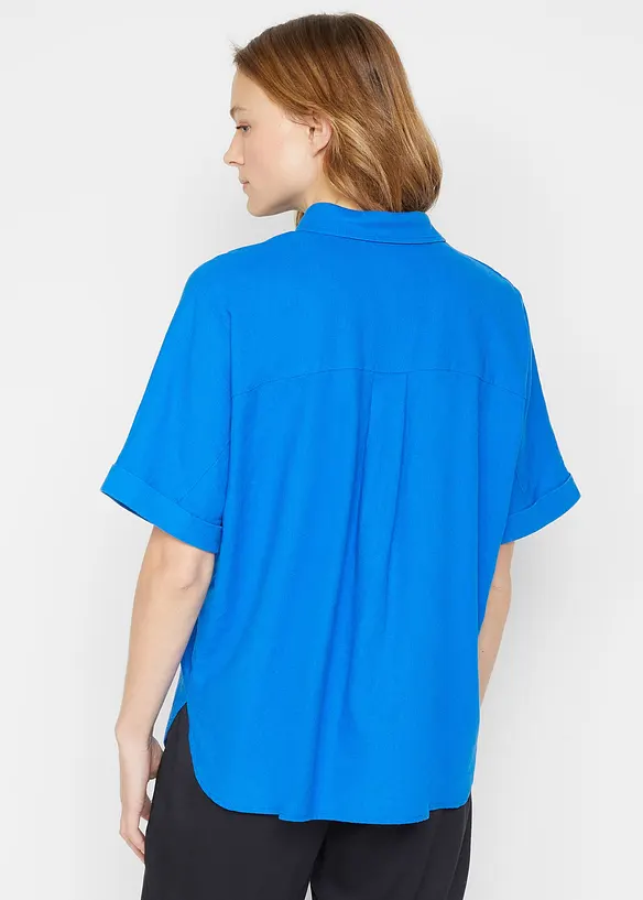 Bpc Bonprix Collection Oversize Halbarmbluse Mit Leinen