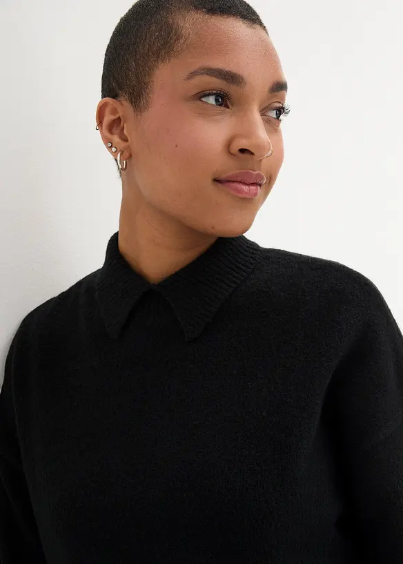 Bpc Bonprix Collection Oversize Pullover Mit Turtleneck Und Seitenschlitzen