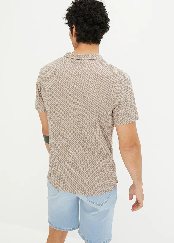 Bpc Bonprix Collection Poloshirt, Kurzarm Aus Bio Baumwolle Mit Minimaldruck