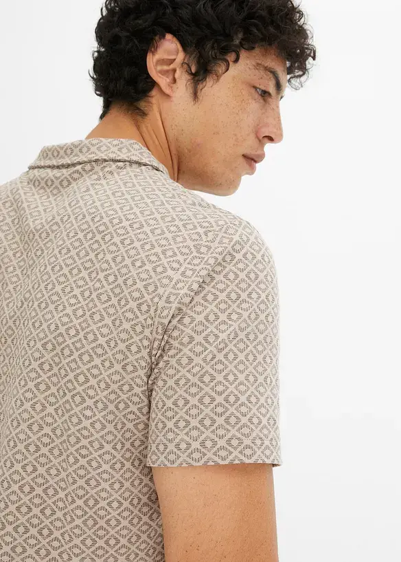 Bpc Bonprix Collection Poloshirt, Kurzarm Aus Bio Baumwolle Mit Minimaldruck