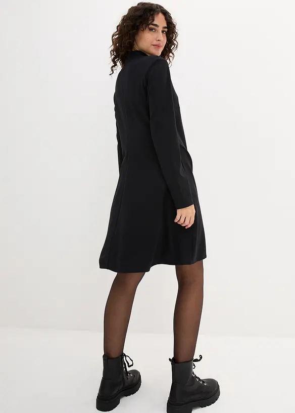 Bpc Bonprix Collection Punto Di Roma Wirk-Kleid Mit Stehkragen, Knieumspielend