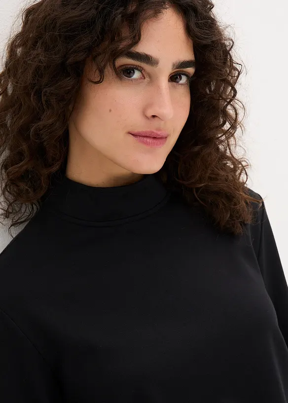 Bpc Bonprix Collection Punto Di Roma Wirk-Kleid Mit Stehkragen, Knieumspielend