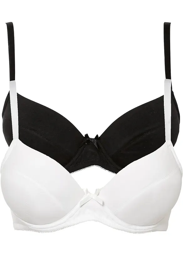 Bonprix Push-up-BH Mit Bügel Mit Bio-Baumwolle (2er Pack)