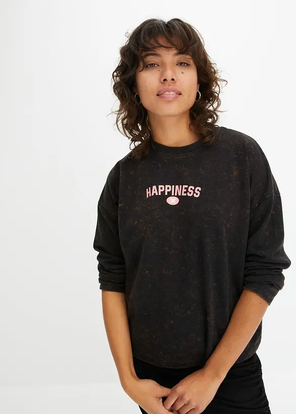 RAINBOW Bedrucktes Sweatshirt Im Used Look