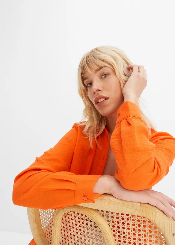 RAINBOW Bluse In Leinenoptik