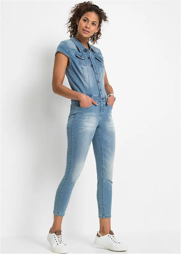 RAINBOW Jeans-Jumpsuit Mit Knöpfen