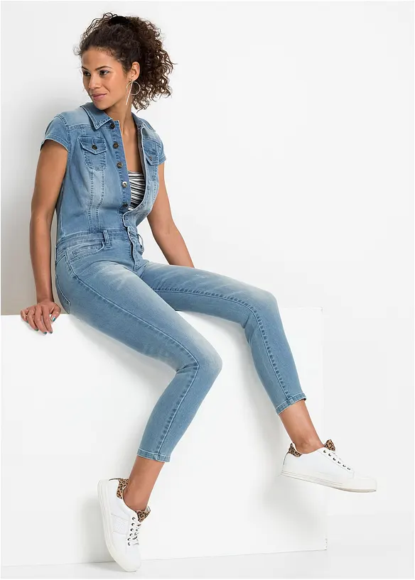 RAINBOW Jeans-Jumpsuit Mit Knöpfen