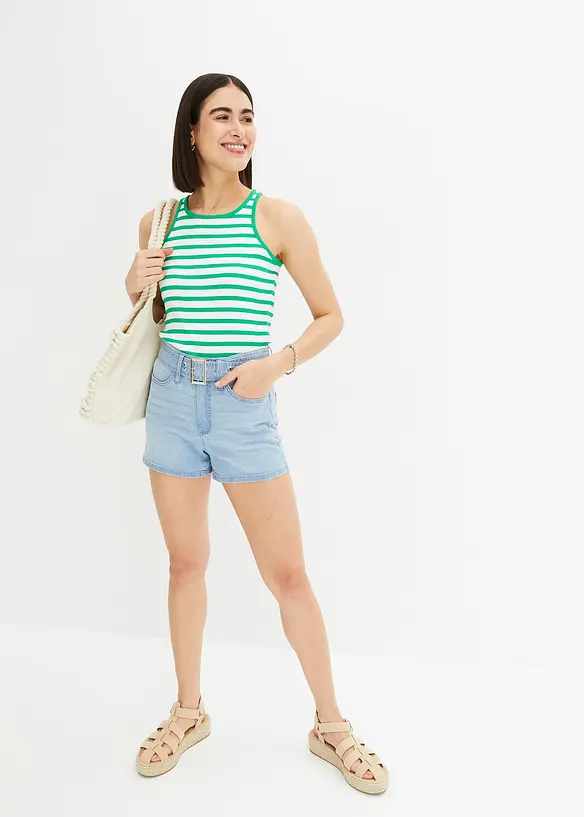 RAINBOW Jeans-Shorts Mit Gürtel (2-tlg. Set)