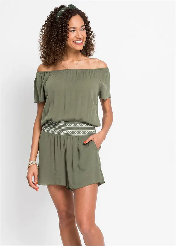 RAINBOW Jumpsuit Gecrincelt Mit Stickerei