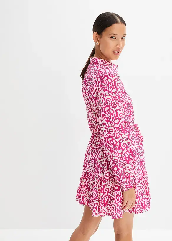 RAINBOW Kurzes Kleid Aus Strukturierter Viskose