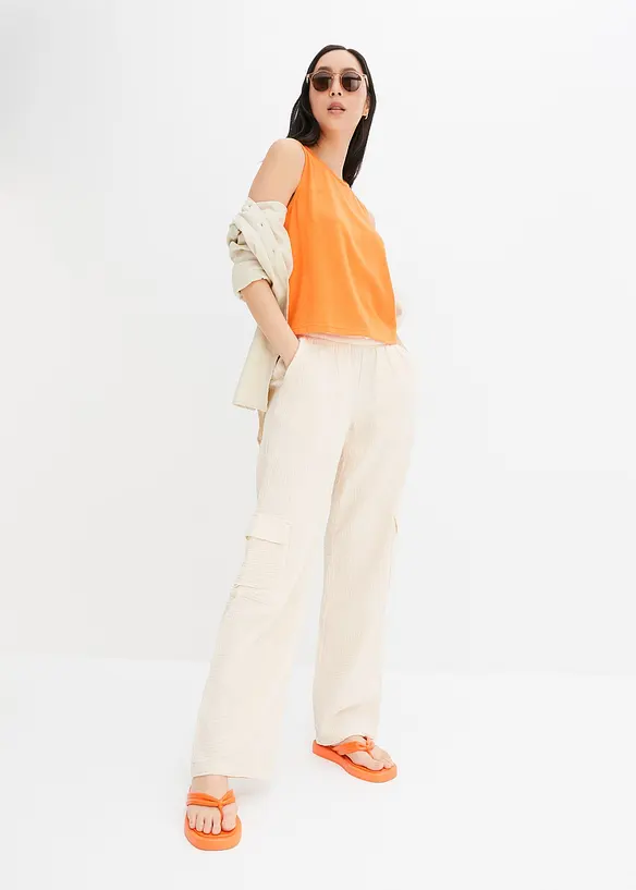 RAINBOW Kurzes Top In Strickoptik