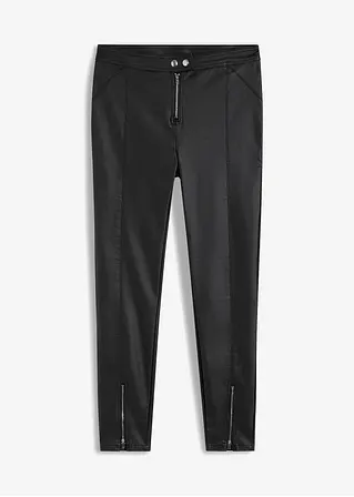 RAINBOW Lederimitat-Hose mit Reißverschlüssen