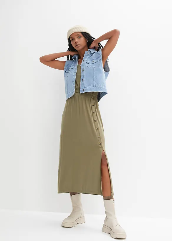 RAINBOW Maxikleid Mit Knöpfen