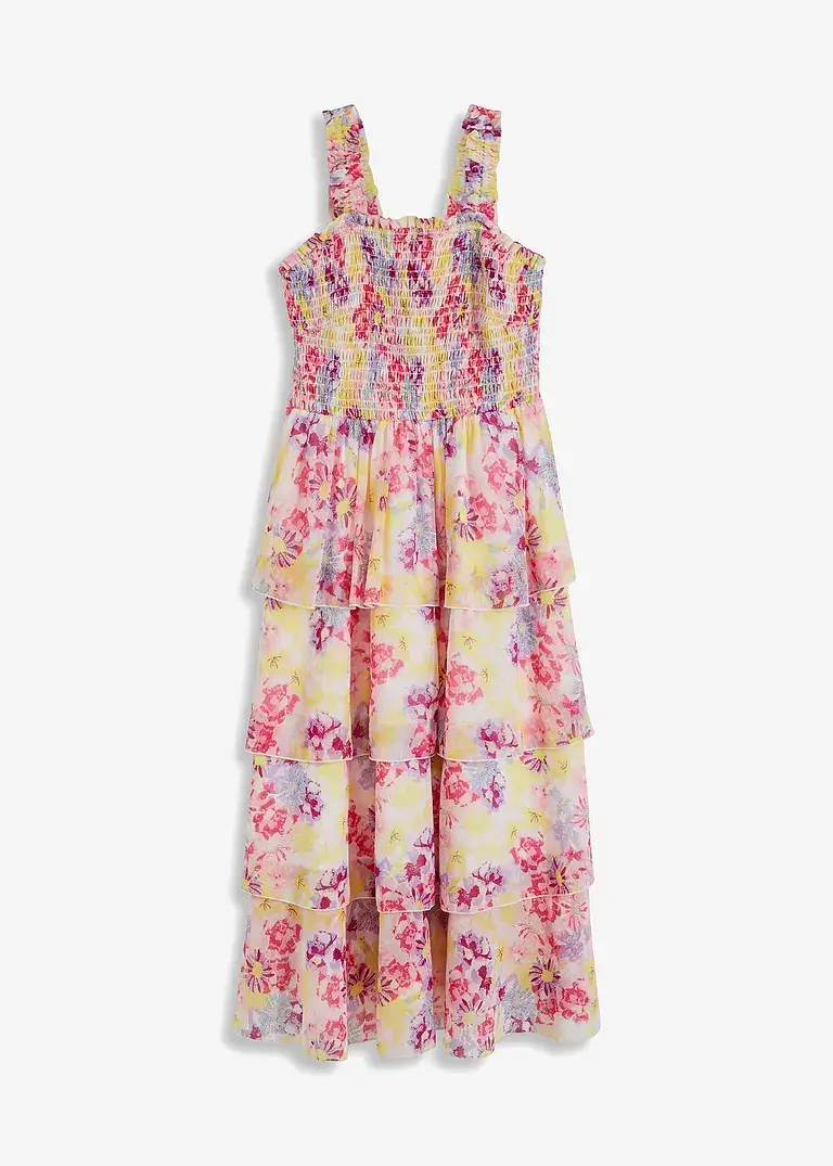 RAINBOW Midikleid mit Volants