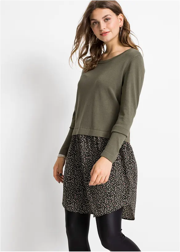 RAINBOW Pullover Mit Rockansatz