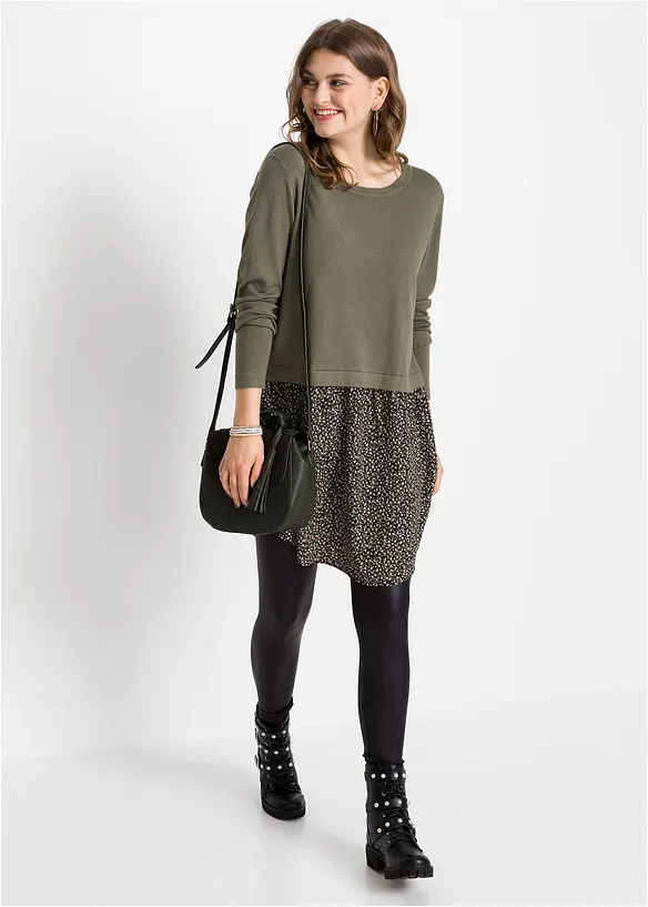 RAINBOW Pullover Mit Rockansatz