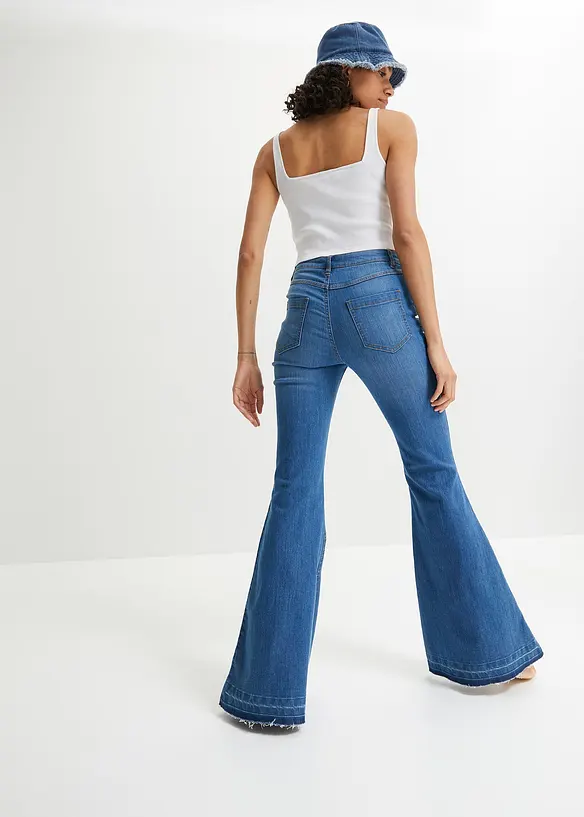 RAINBOW Schlagjeans Mit Offenem Saumabschluss