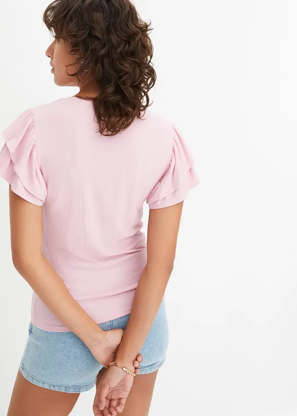 RAINBOW Shirt Mit Volantärmel