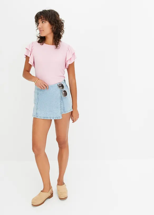 RAINBOW Shirt Mit Volantärmel