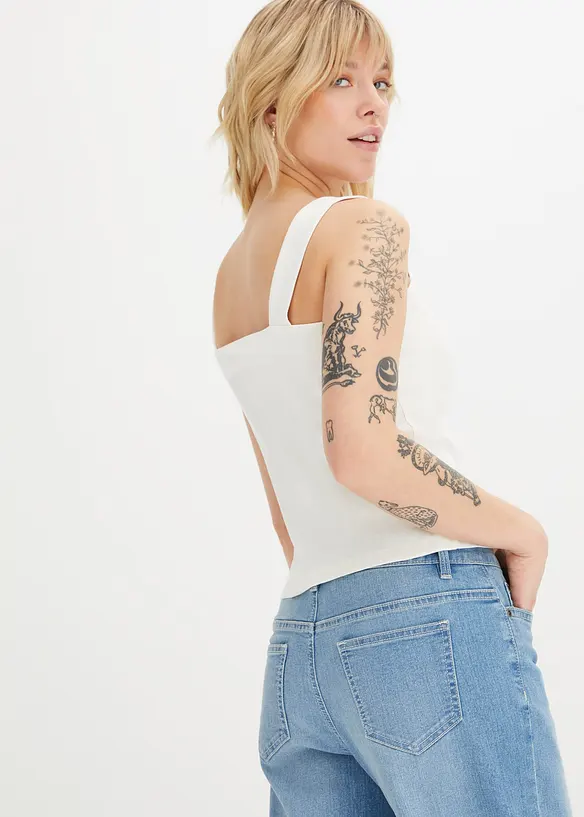 Bonprix Ripp-Top Aus Bio-Baumwolle (Doppelpack 2-tlg. Set)