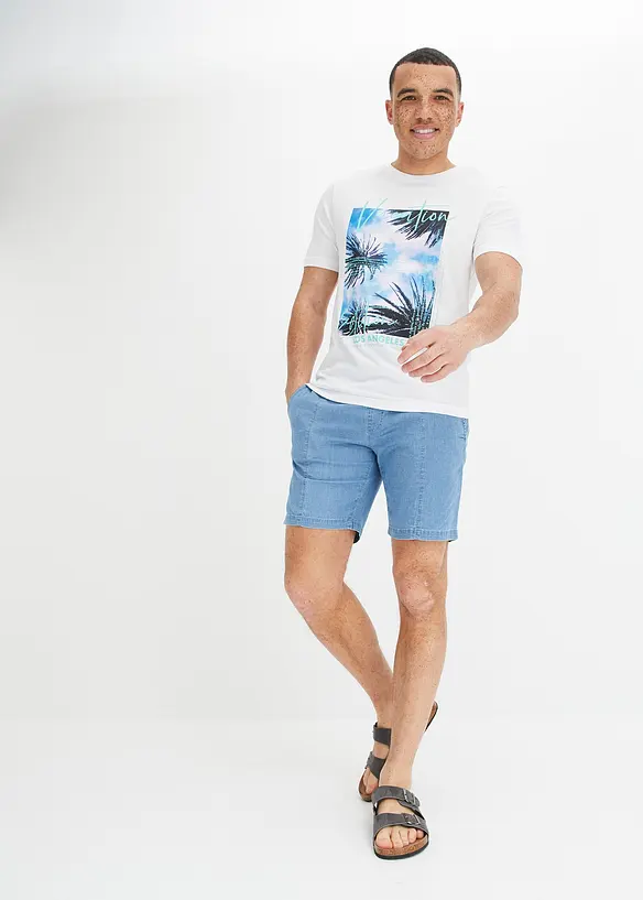 John Baner JEANSWEAR Schlupf Long Jeans-Shorts, Regular Fit (2er Pack)