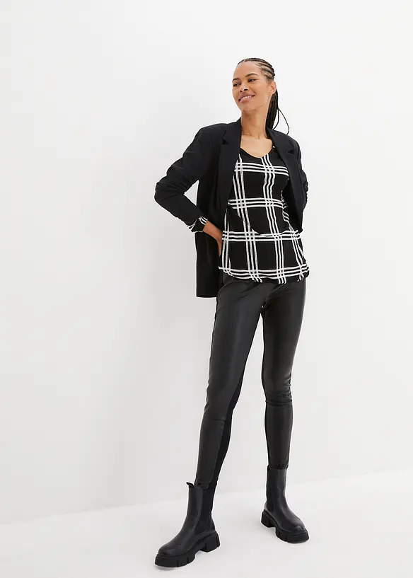 Bpc Bonprix Collection Shirt Mit Elastischem Saum, Langarm