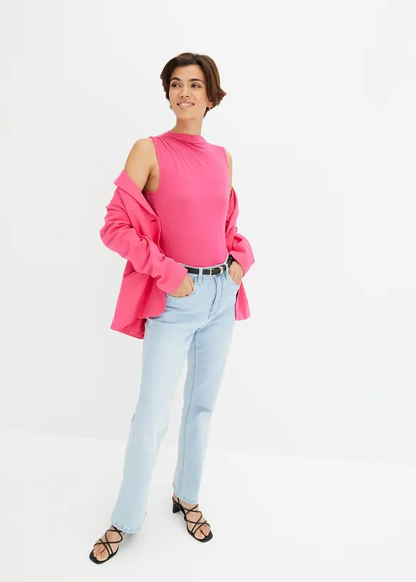 RAINBOW Shirttop Aus Fließender Viskose Mit Raffungsdetail