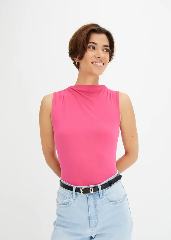 RAINBOW Shirttop Aus Fließender Viskose Mit Raffungsdetail
