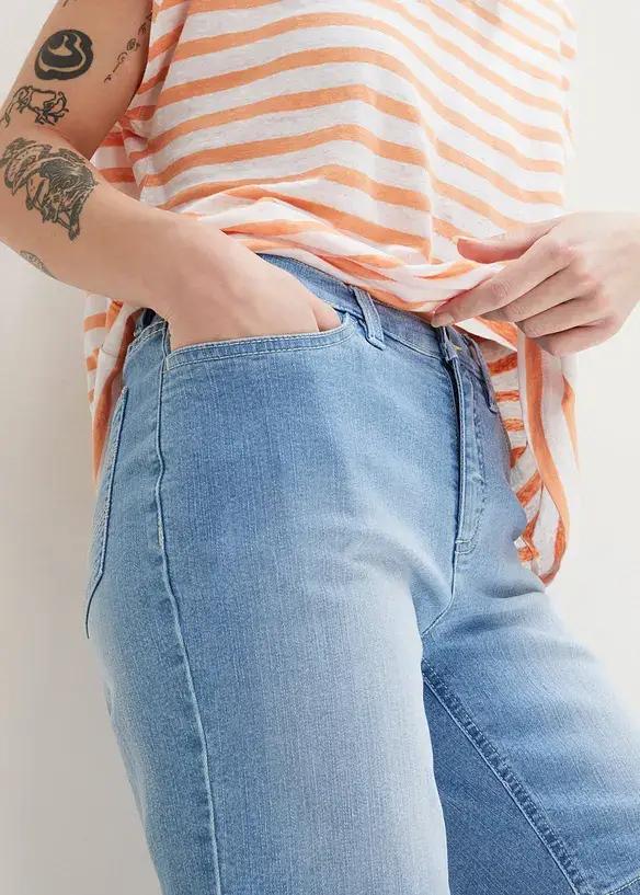 John Baner JEANSWEAR Straight Jeans Bermuda Mid Waist