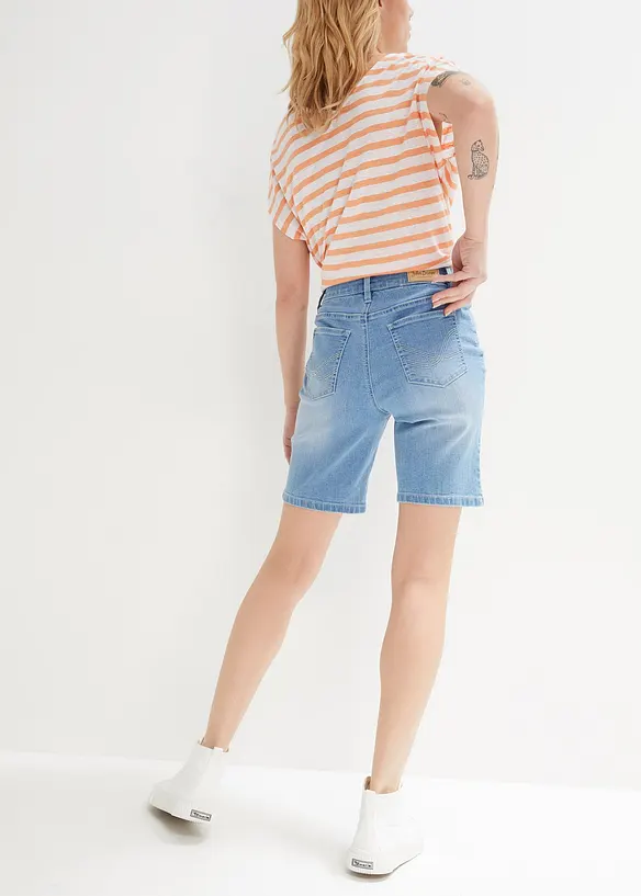 John Baner JEANSWEAR Straight Jeans Bermuda Mid Waist