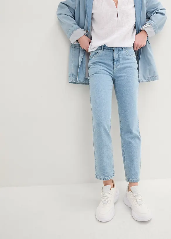 John Baner JEANSWEAR Straight Jeans Mid Waist, Cropped