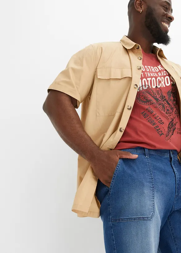 John Baner JEANSWEAR Stretch-Jeans-Bermuda, Loose Fit