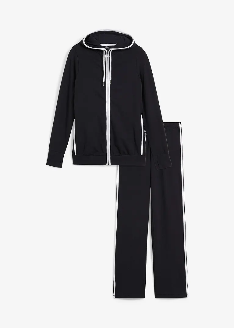 bonprix Stretch-Jogginganzug aus Baumwolle (2-tlg.Set)