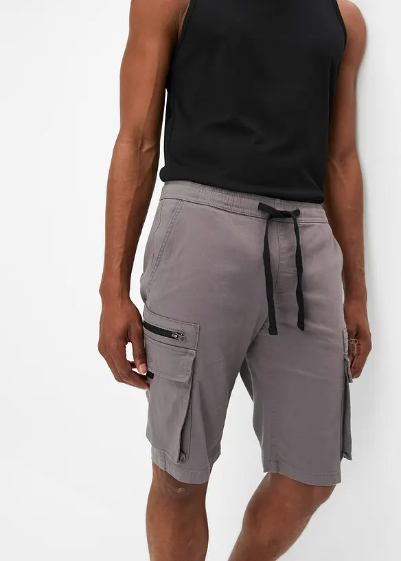 Bonprix Stretch-Schlupf-Bermuda Mit Cargotaschen, Regular Fit