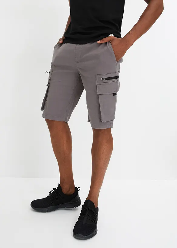 Bonprix Stretch-Schlupf-Bermuda Mit Cargotaschen, Regular Fit