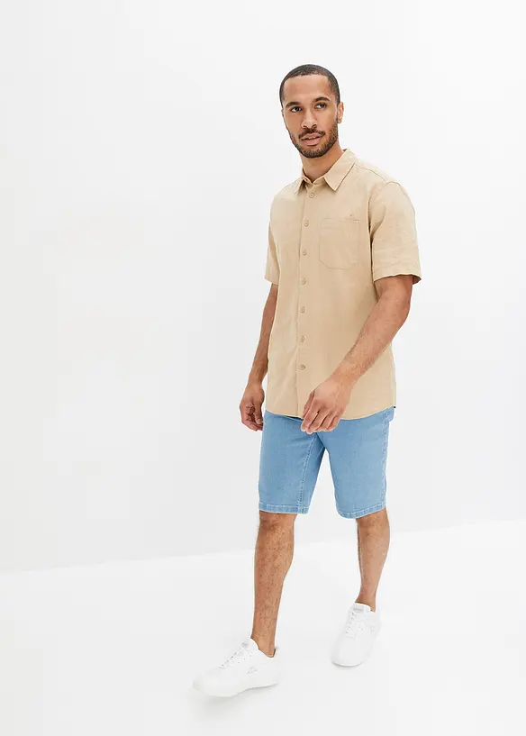 John Baner JEANSWEAR Stretch Schlupfjeans-Bermuda, Regular Fit (2er Pack)