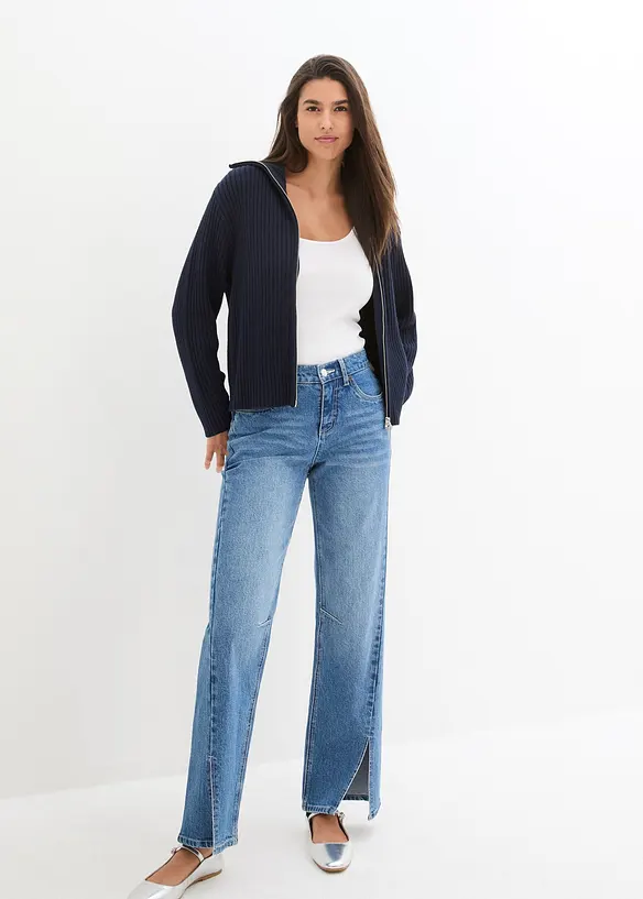 Bpc Bonprix Collection Strickjacke Mit Reißverschluss