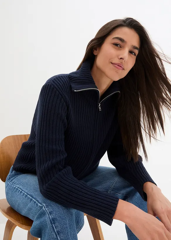 Bpc Bonprix Collection Strickjacke Mit Reißverschluss